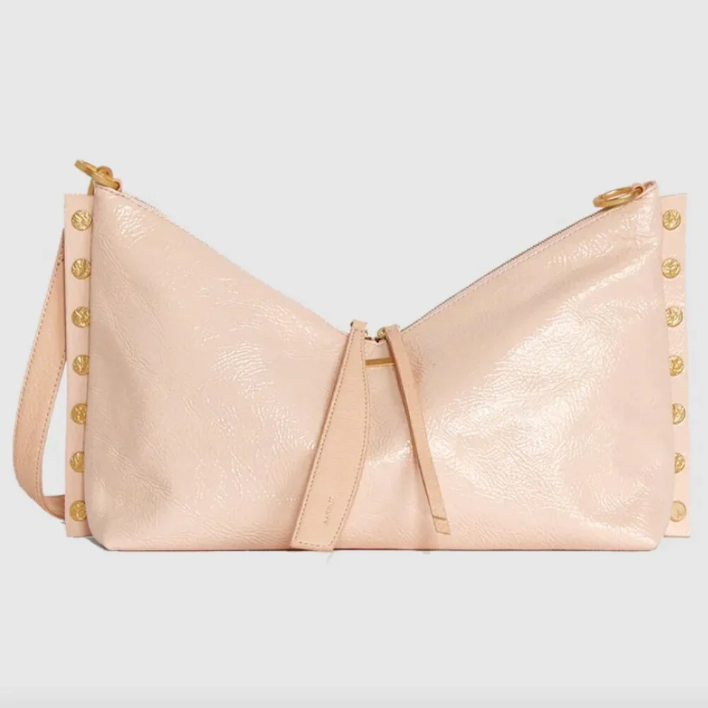 Hammitt Mr. G Champagne Pink Patent Leather Slouch Hobo Bag